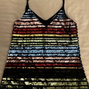 Express Multicolor Sequin Camisole